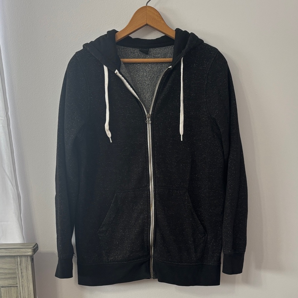 Zine Clothing Black Zip-Up Sweatshirt